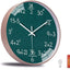 Reloj pared matemáticas 12pulg silencioso cuarzo oficina hogar