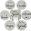 Set 6 Posavasos Cerámica con Soporte Metal Absorbente