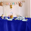 Mantel rectangular satén azul real 60x84pulg sedoso para comedor