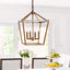Linterna pagoda metal LED 4 bombillas color dorado