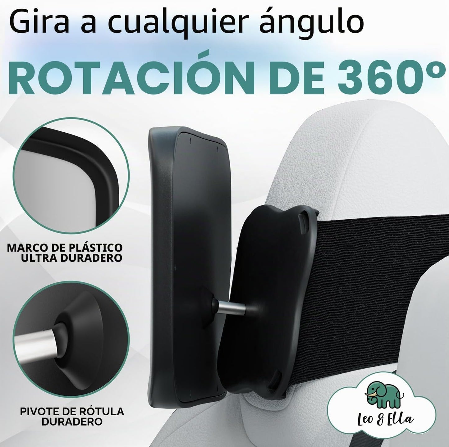 Espejo coche 13.7" convexo rotación 360 para Tesla