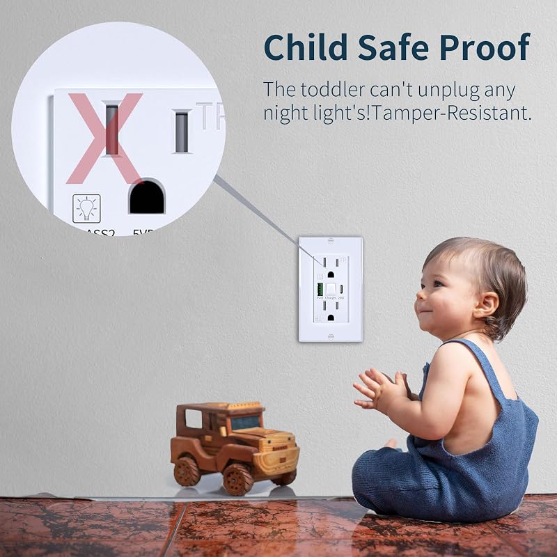 Toma corriente USB con luz LED puertos A y C