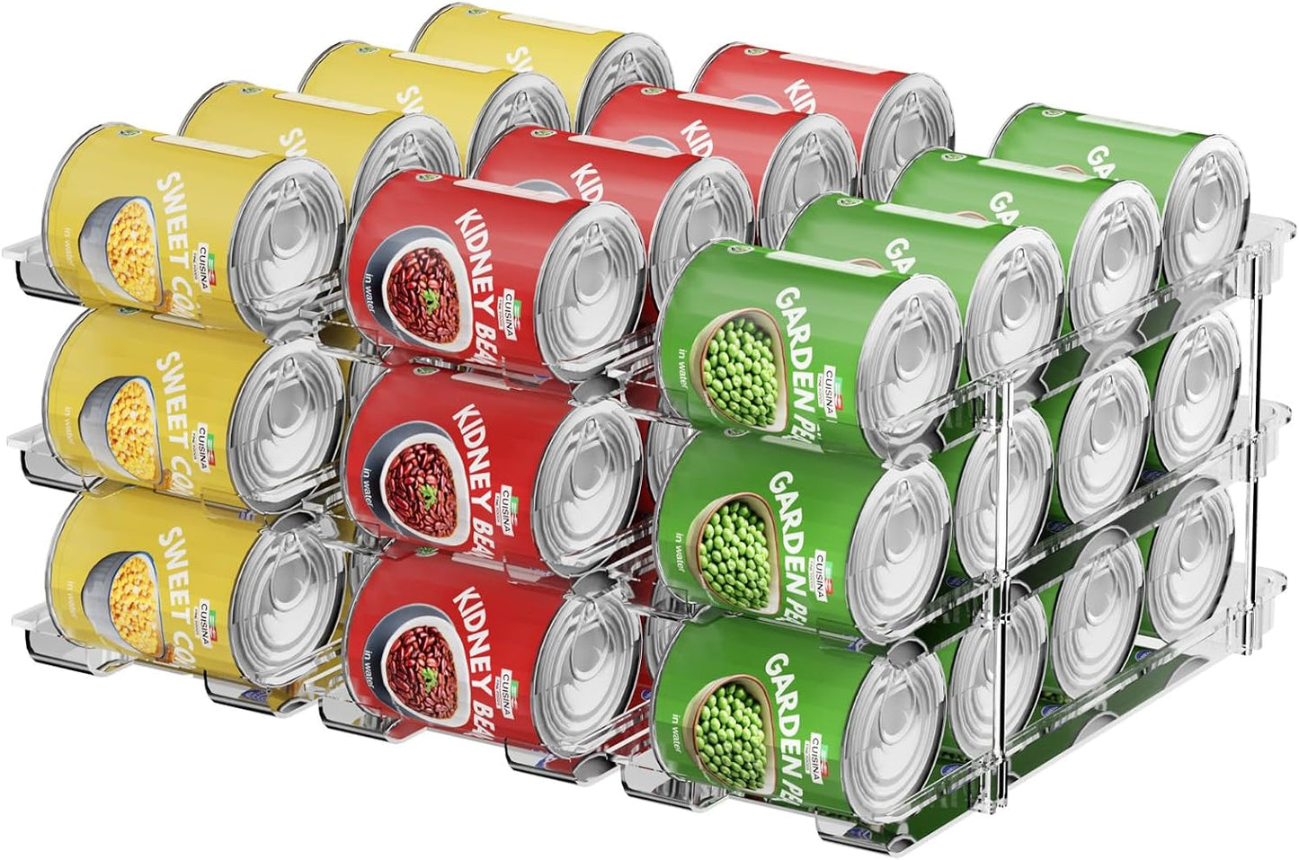 Organiz. latas despensa 3 set 36 latas estandar