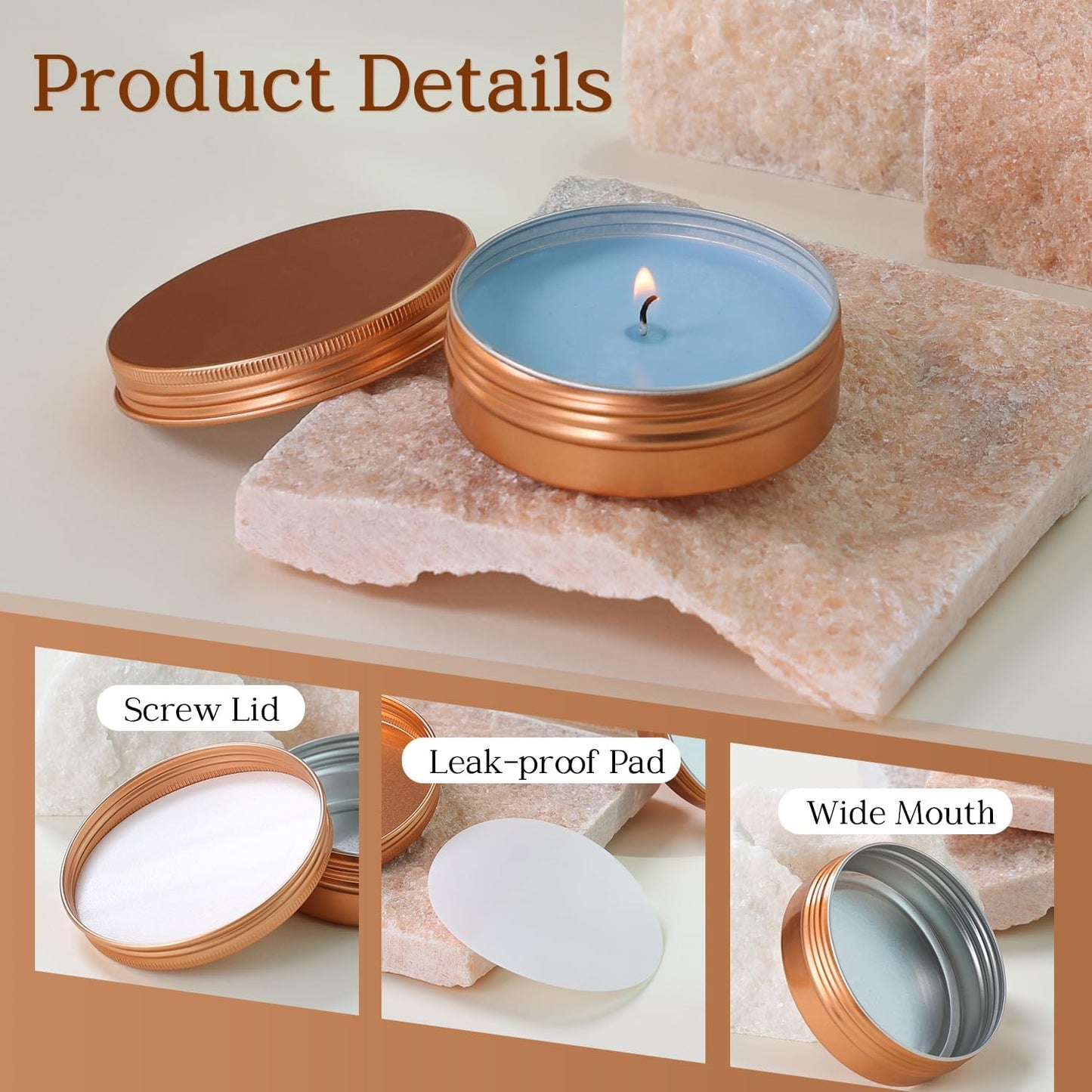 12 Latas 4oz Aluminio Vacías para Velas Especias Regalos