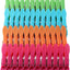 48 Pinzas Plástico Coloridas para Ropa y Alimentos
