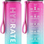 Botella agua deportiva 1 litro con popote correa Tritan sin BPA