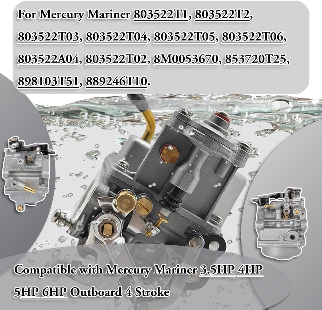 Carburador motor barco comp Mercury Mariner Tohatsu 3.5-6HP
