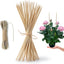 50 Estacas Bambú 8pulg Soporte Floral Jardinería Interior