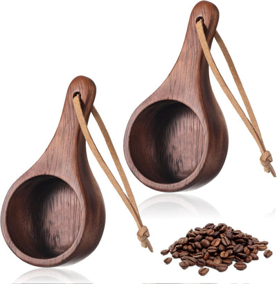 2 Cucharas Medidoras Madera 1.0oz para Cafés y Tés