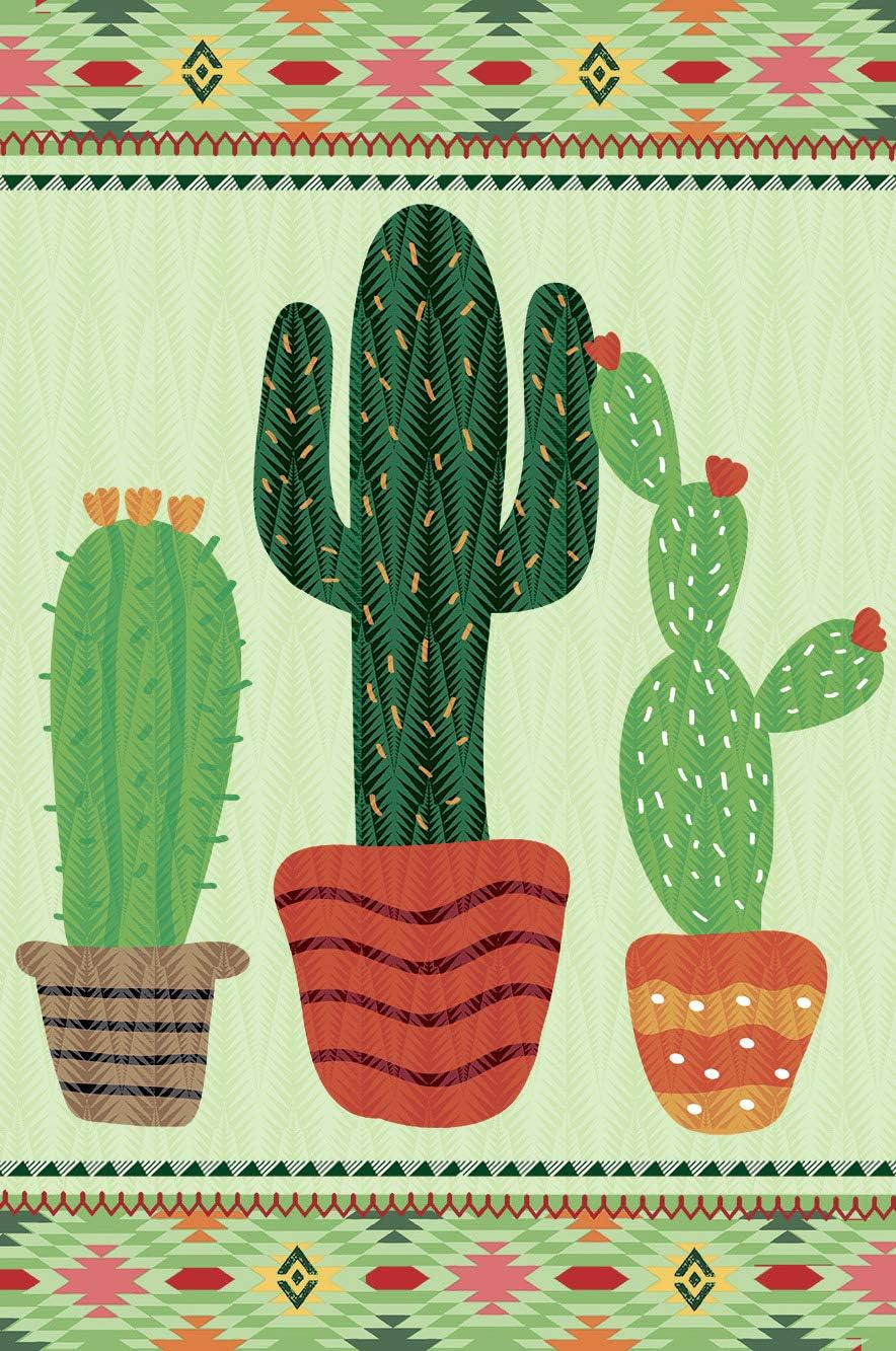 Bandera jardín cactus verde 12x18pulg