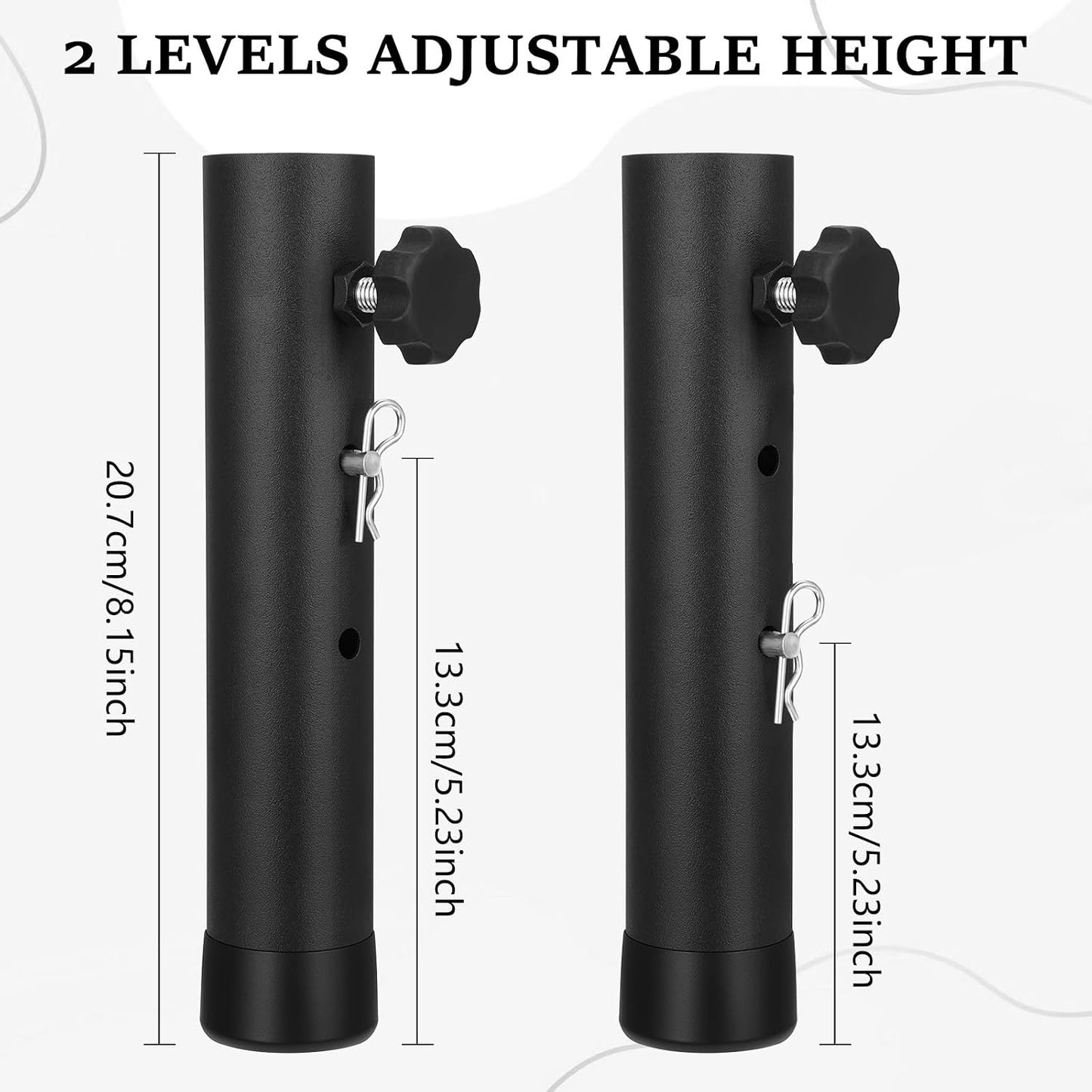 Extensores mesa plegables acero 3.6/5.2pulg set 4
