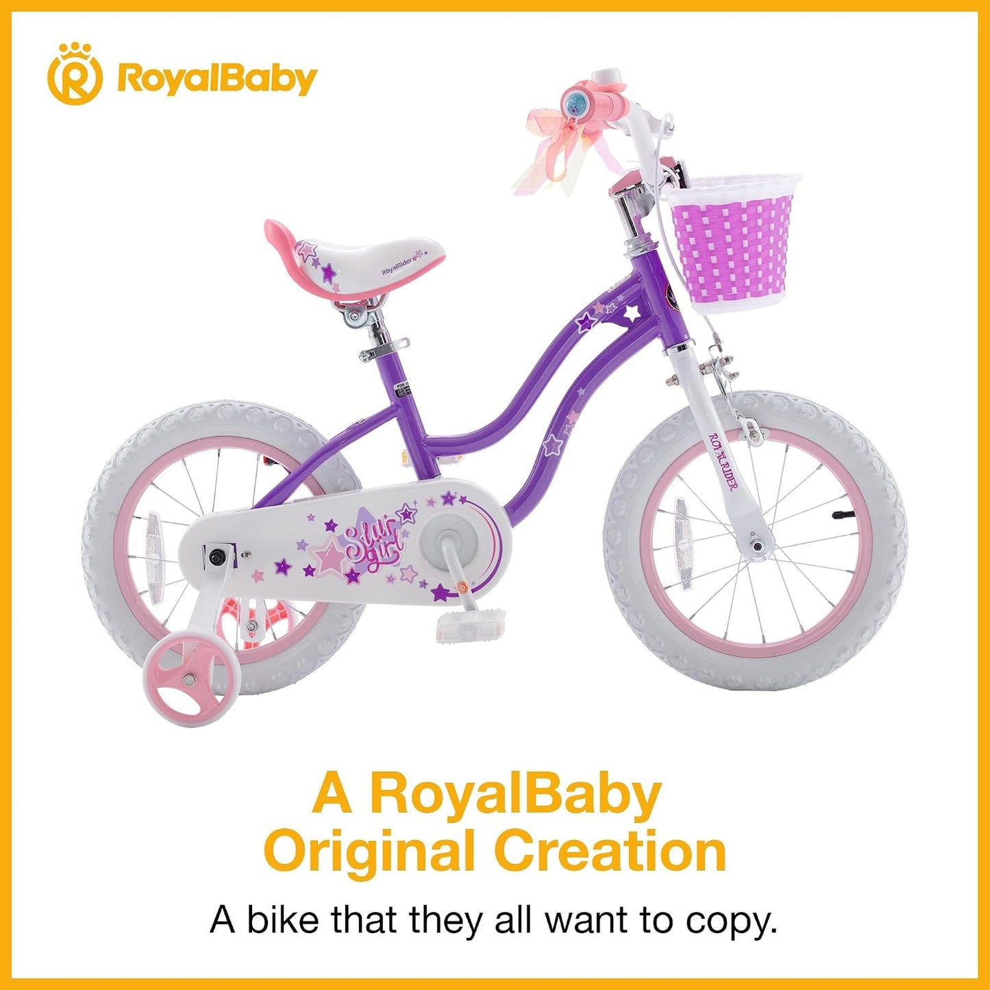 Bicicleta niños 14pulg ruedas gruesas 3-5 años morado