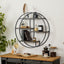 Estantes pared industrial 3 niveles madera soporte metal 24"