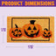 Tapete Halloween calabaza 30x17pulg antiderrap fibra coco