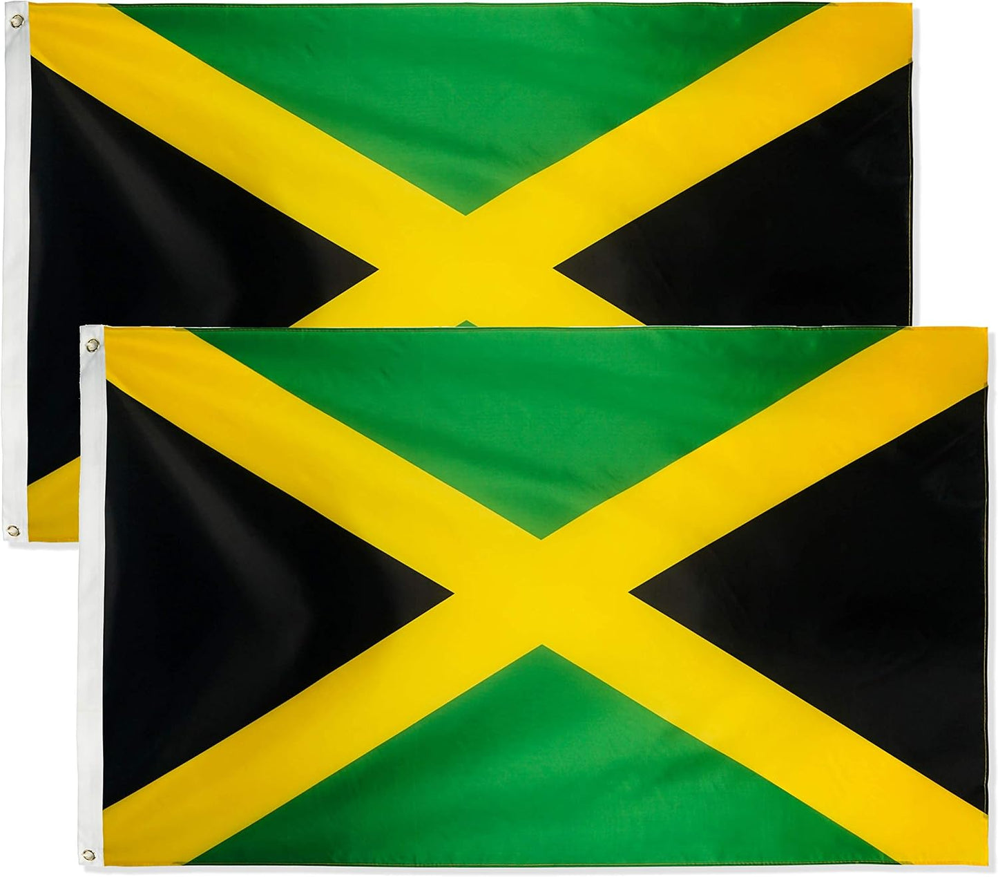 2 Banderas Jamaica 3x5ft Poliéster Ojales Latón