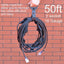 Cable extensión 50ft 7 salidas negro LED 1625W resistente