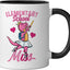 Taza cerámica para niña ballet regreso a clases negro/blanco