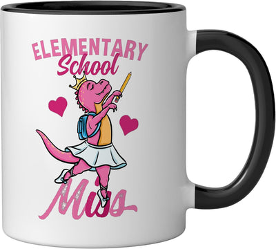 Taza cerámica para niña ballet regreso a clases negro/blanco