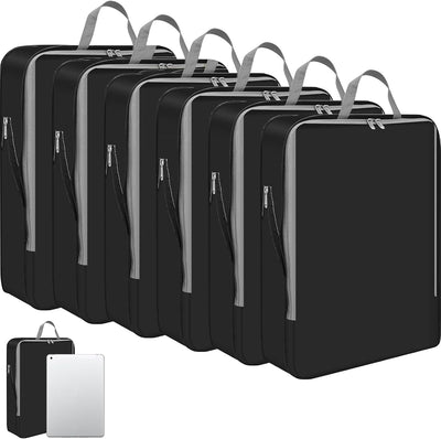 6 Pzas Bolsas Compresión Gran Tamaño Negro