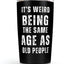 Vaso acero inox negro 20oz regalo 60 años hombre papá abuelo