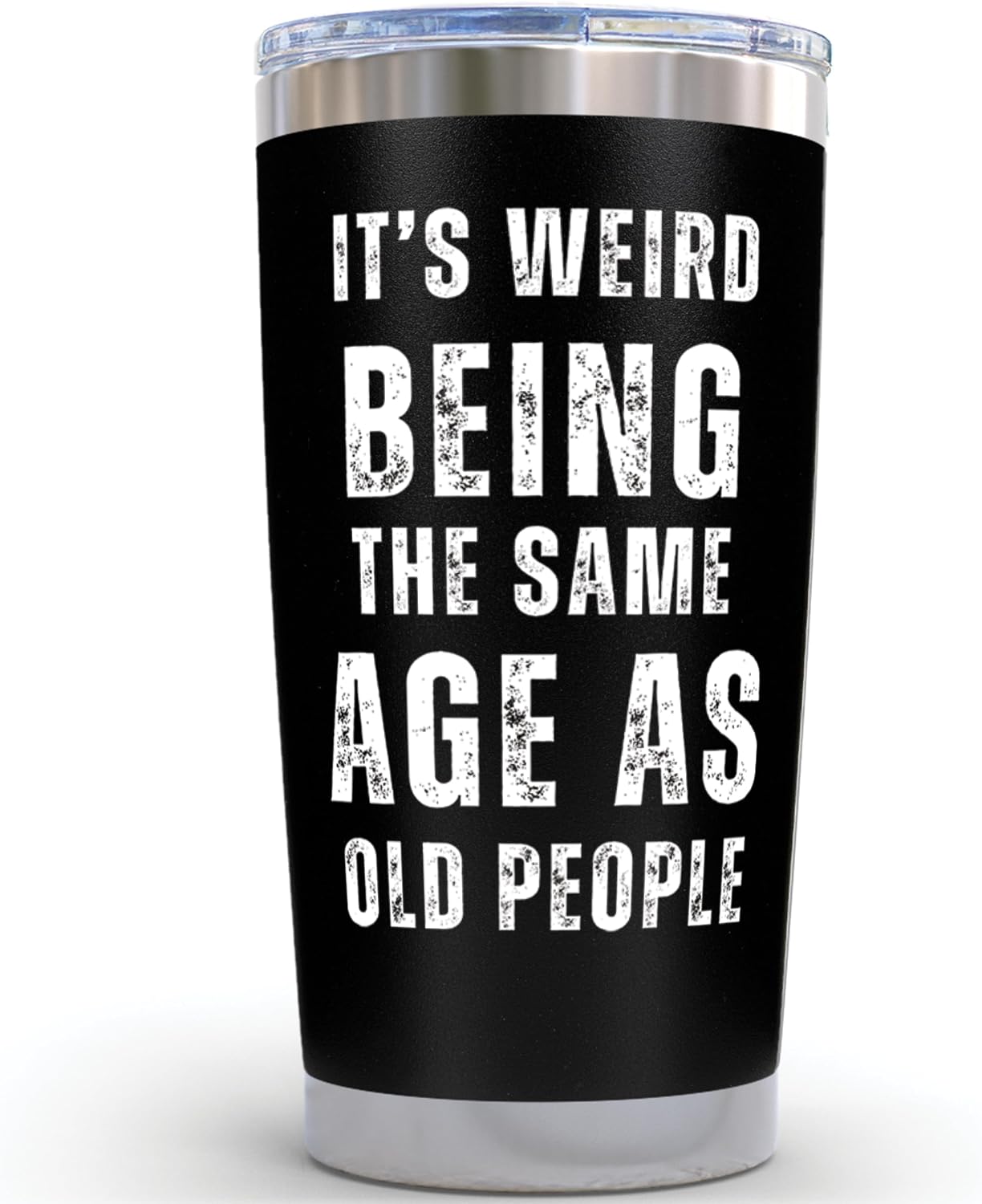 Vaso acero inox negro 20oz regalo 60 años hombre papá abuelo