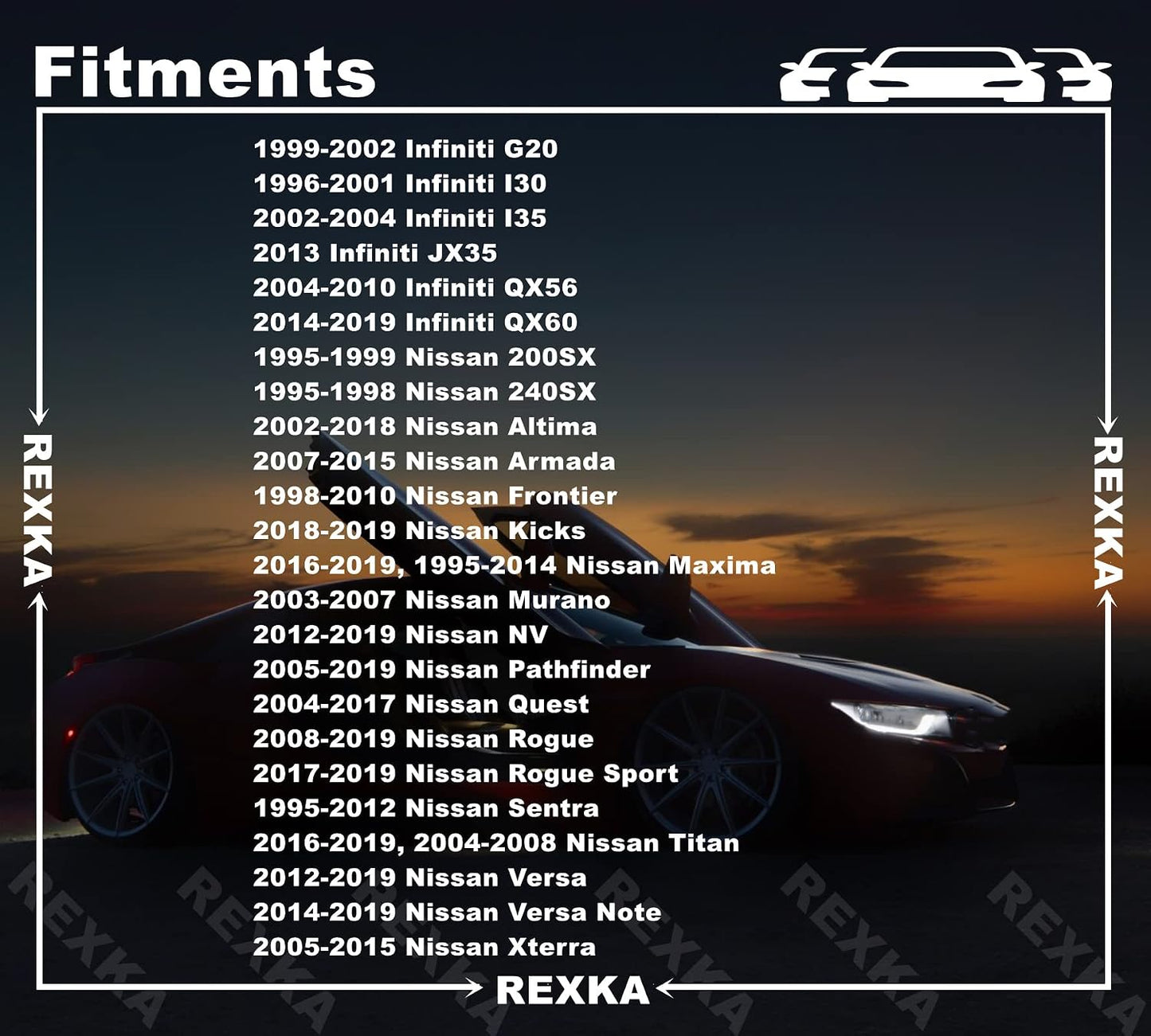 Set 20 s y ojales guardabarros Nissan Infiniti