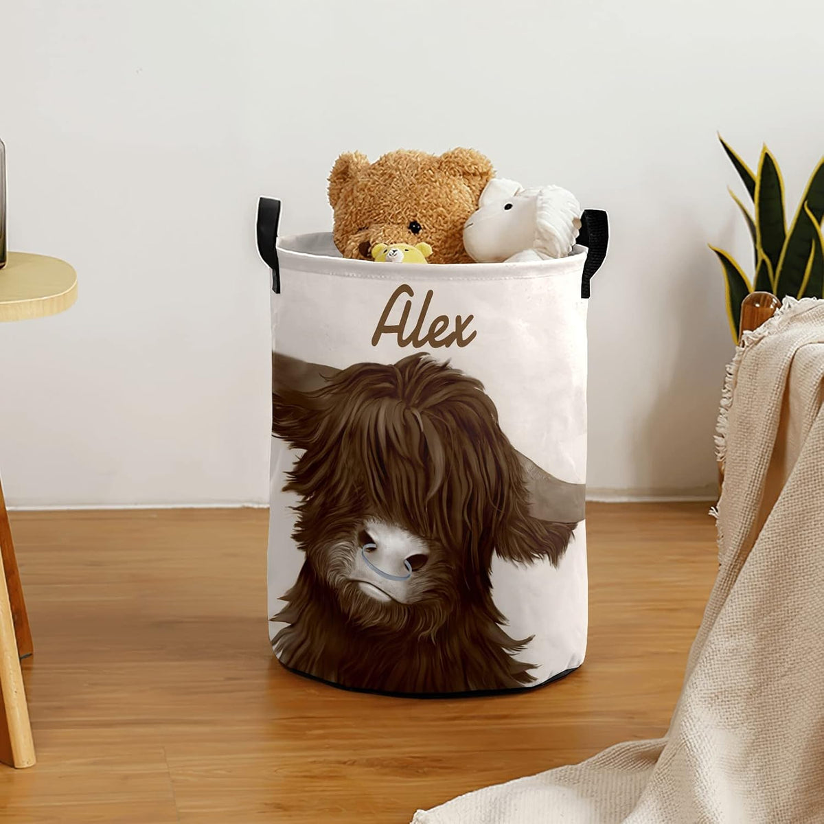 Cesta ropa sucia personalizada con asa plegable