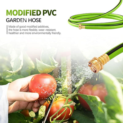 Manguera jardín PVC ecológica 1/2pulg 15ft conector latón GHT