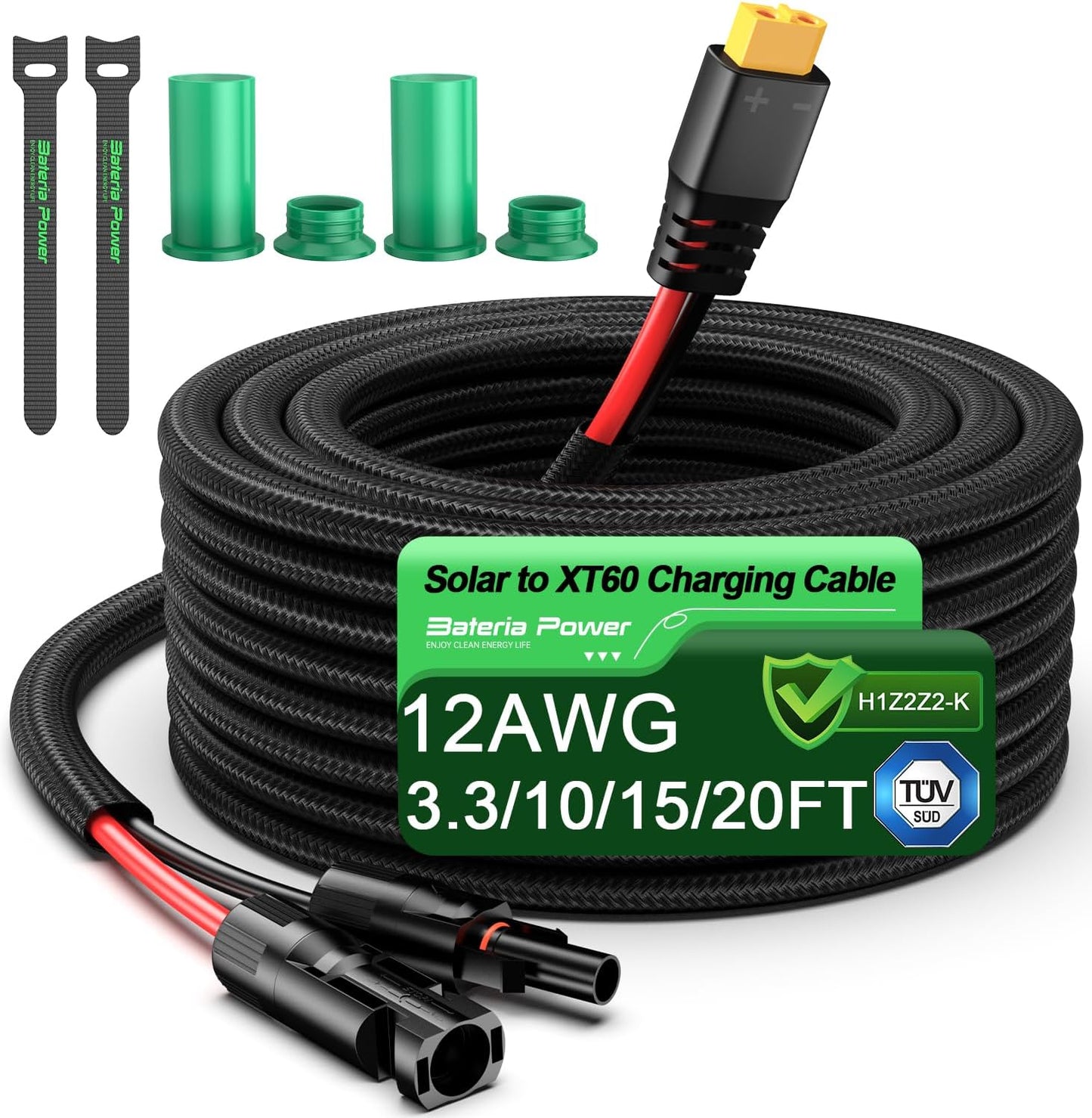 Cable XT60 solar con tapas adaptador panel a batería