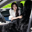 Funda asiento coche piel oveja esponjosa negro