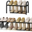 Organiz. zapatos metal 1 nivel ajustable entrada puerta