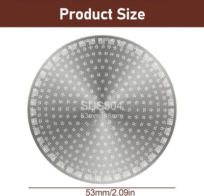 Paquete de 2 pantallas de disco espresso de acero inoxidable para cestas