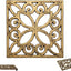Salvamanteles hierro fundido cuadrado 6.5x6.5pulg dorado negro