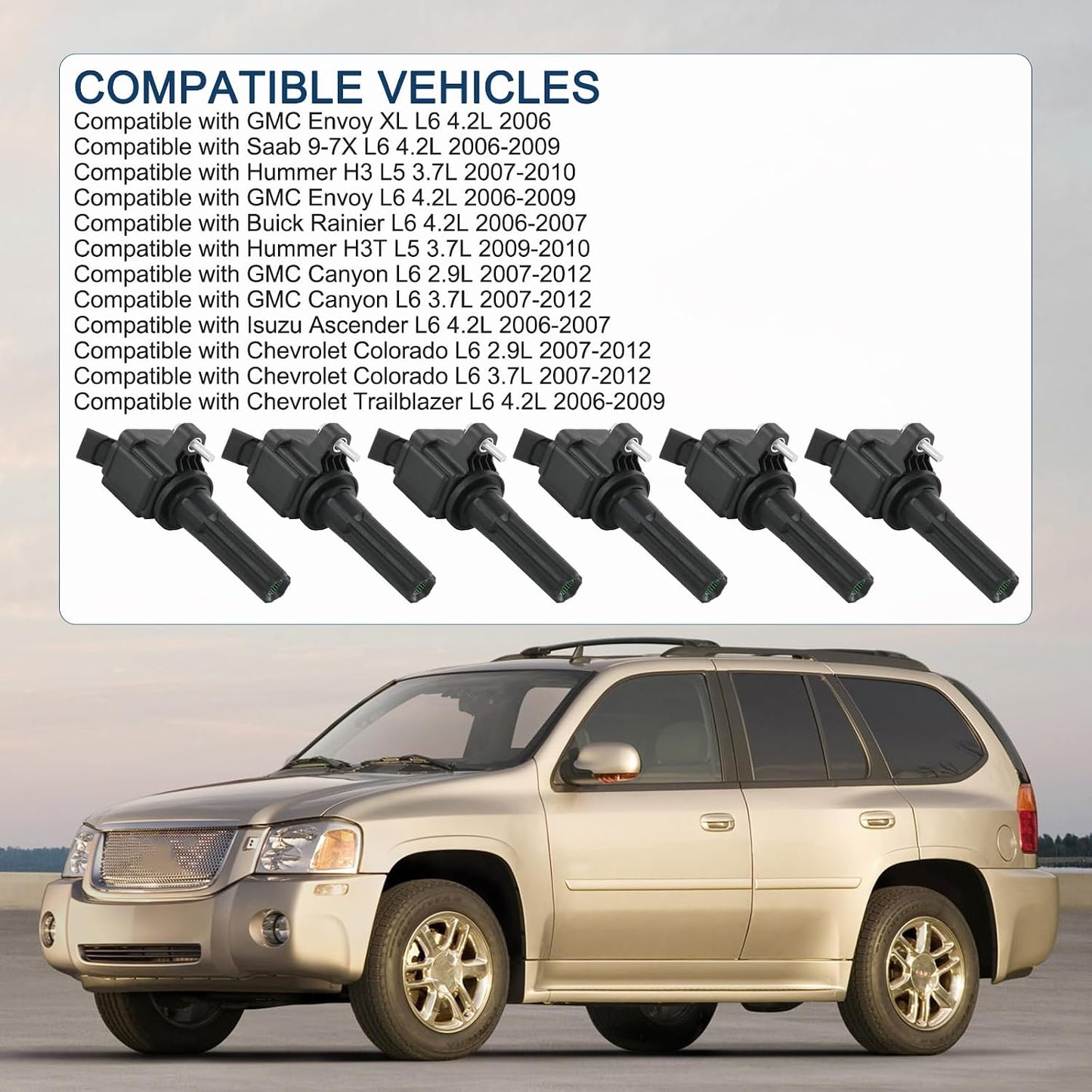 6 Bobinas Encendido Repuesto para Chevrolet Trailblazer