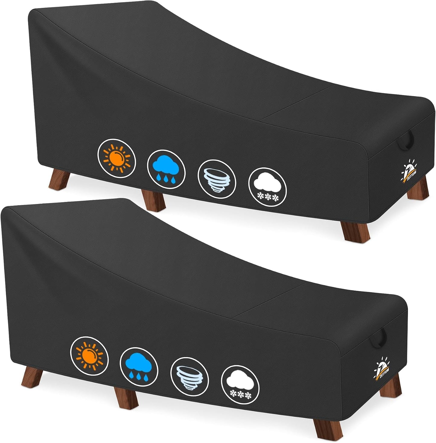 Funda silla lounge al aire libre 600D impermeable set 2