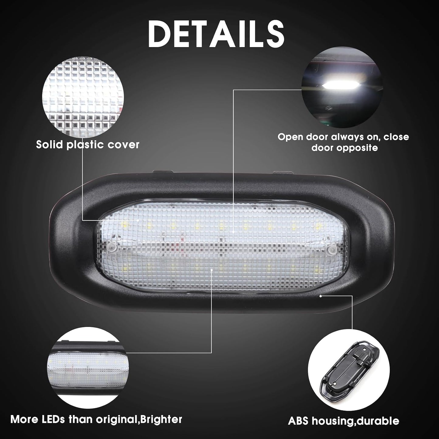 Luz LED techo Jeep Wrangler JL 18-26 6500K blanco 18 LED