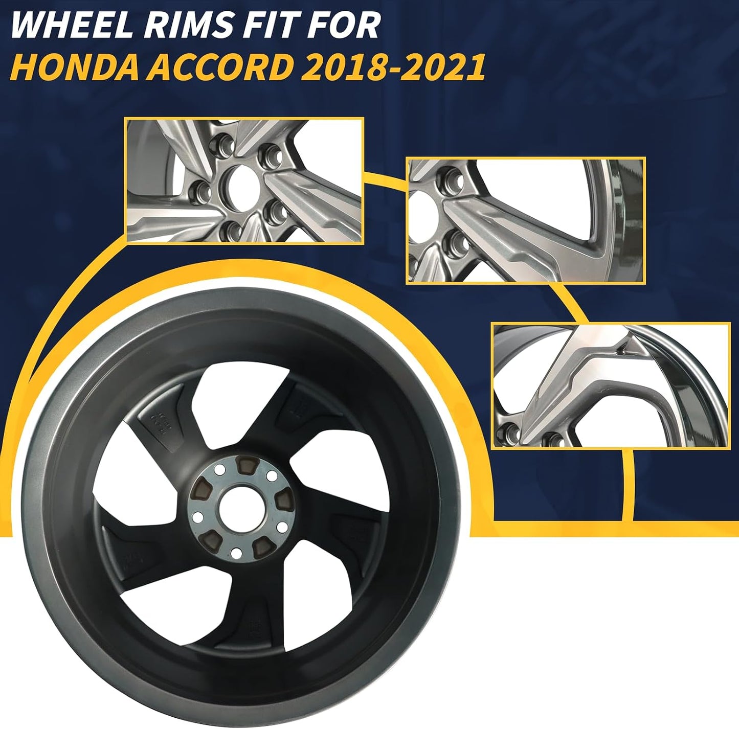 Llantas aluminio 17x7.5 pulg para Honda Accord ajuste