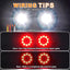 2 Lámparas LED redondas 4" freno reversa camión