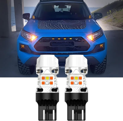 Bombillas LED 7443 ámbar/blanco para Toyota RAV4 13-25