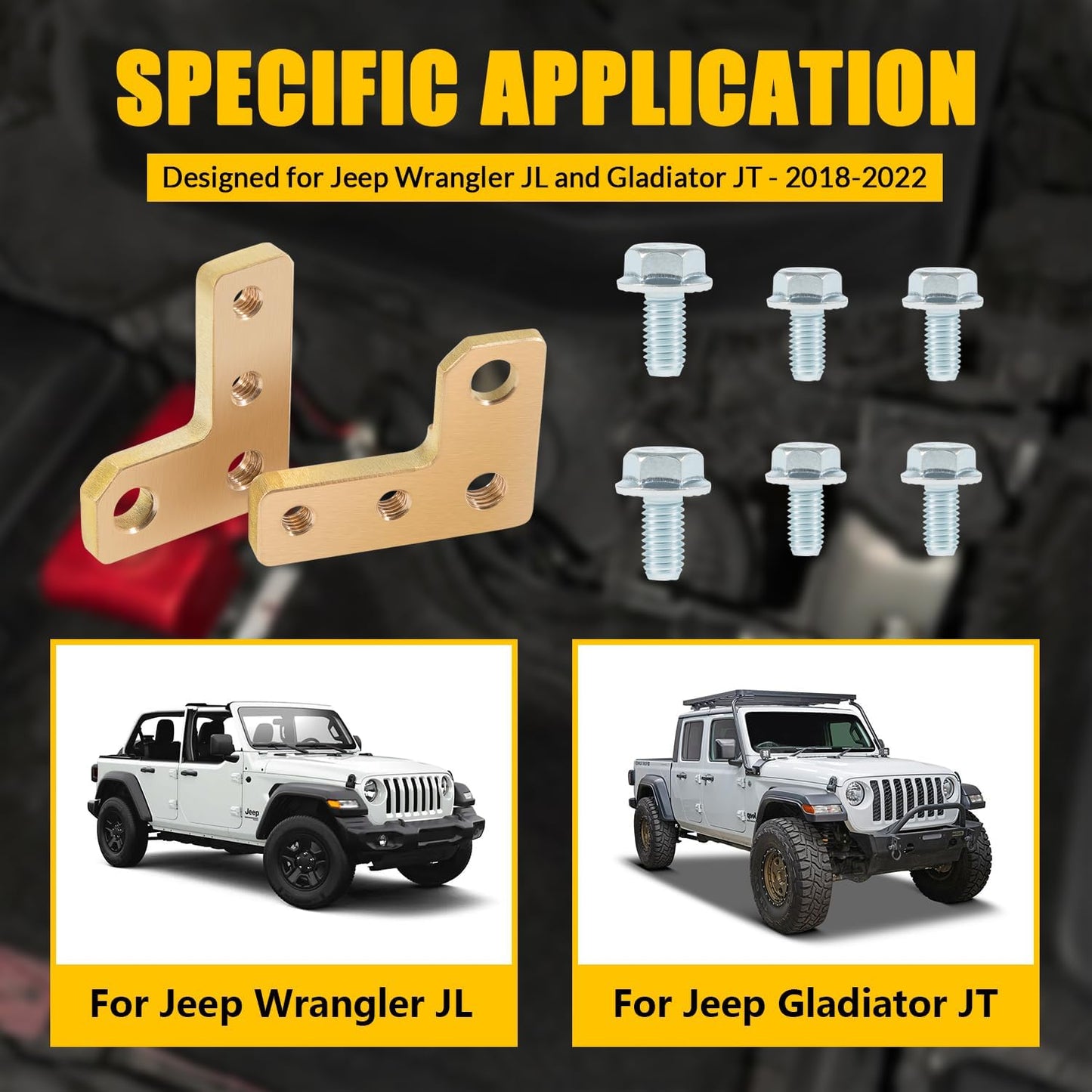 Kit terminales batería cobre comp Jeep JL y Gladiator JT