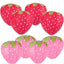 Faroles papel fresa 8 pulg rojo y rosa decoración colgante