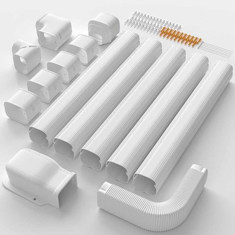 Cubierta tubo PVC/PP para AC dividido 3" 19ft blanco