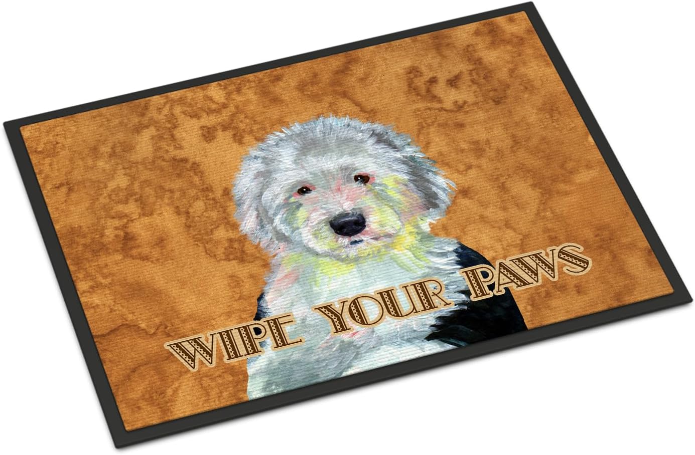 Felpudo perro pastor inglés 18x27pulg antiderrap lavable