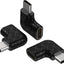 Adaptador USB C de ángulo recto paquete 3 para laptop 100W 10Gb/s