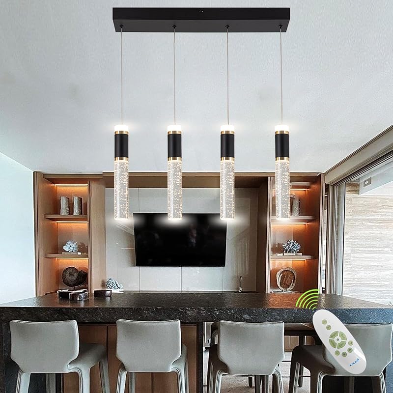 Lámpara colgante LED moderna 4 luces para cocina comedor