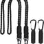 Set 2 Cordones Paracaídas Llavero Trenzado Tarjetas Negro
