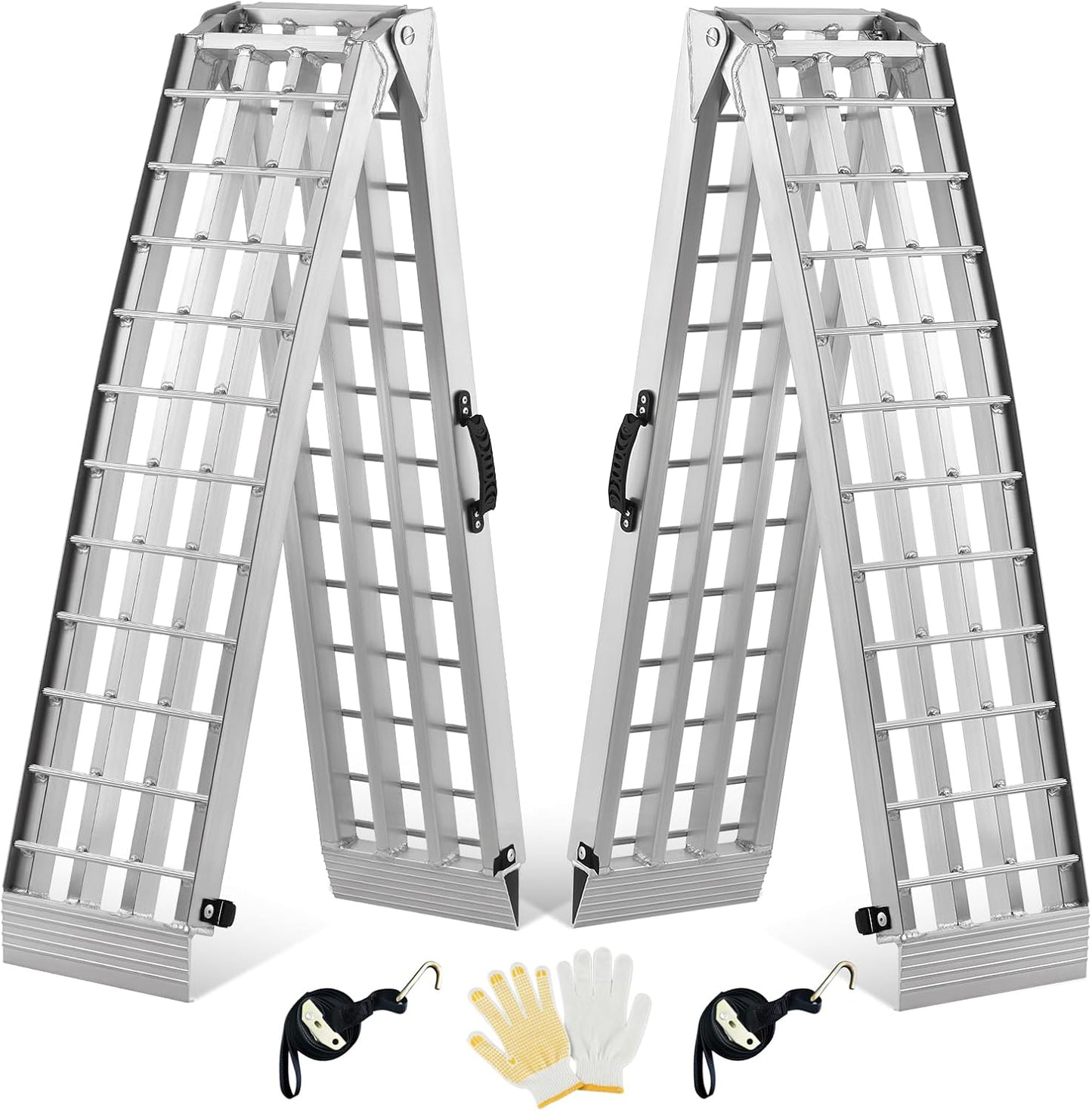 2 Pzas Rampa Aluminio 7.5ft 3000lb para Camión ATV UTV