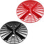 2 Pzas Inserto cubo lavado auto filtro arena 12" negro rojo