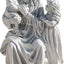 Estatua religiosa jardín 28pulg resina piedra antigua