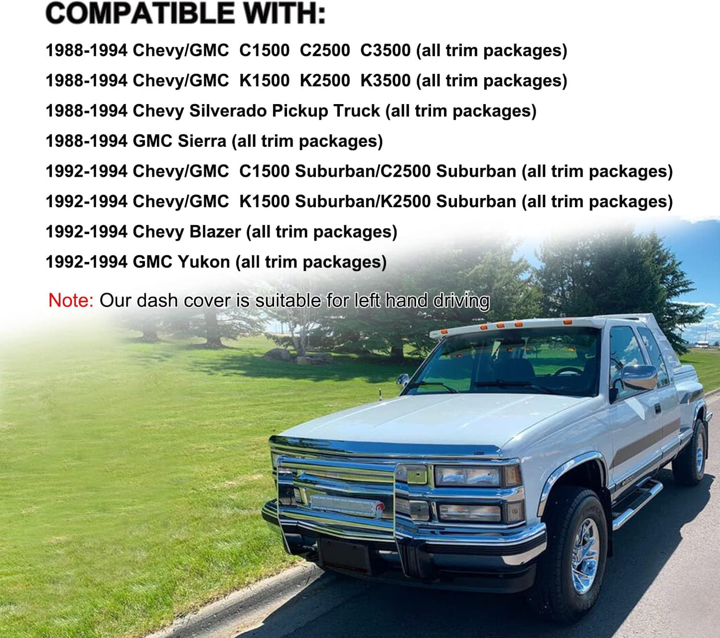 Alfombra tablero comp Chevy Silverado/GMC Sierra 88-94